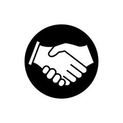 Fototapeta premium Handshake Icon — Business Agreement and Partnership Symbol
