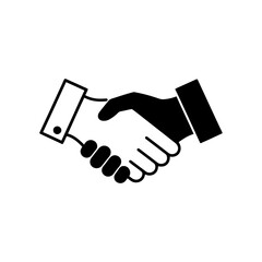 Handshake Icon — Business Agreement and Partnership Symbol