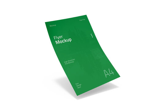 Floating Flyer Mockup Template