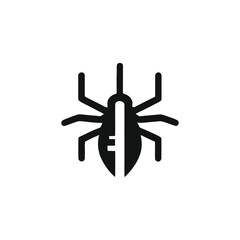 Abstract Beetle Icon Vector Design Illustration