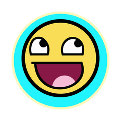 Awesome face meme smiley icon