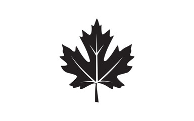 Abstract Flame Leaf Silhouette Logo Design on White Background