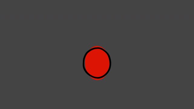 Moving doodle-style Black Circle, alpha channel