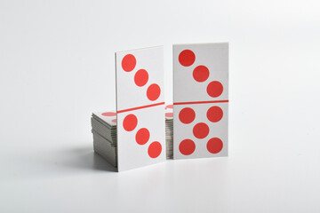 Domino card isolated on white background.