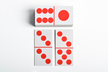 Domino card isolated on white background.