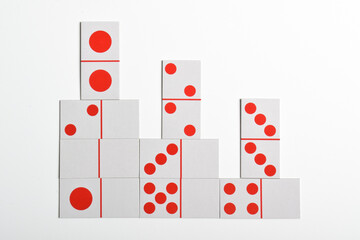 Domino card isolated on white background.