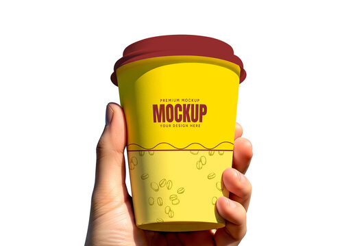 Take Away Coffee Cup PSD Template