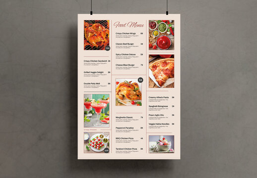 Delicious Food Menu Template