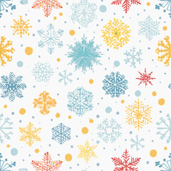 Cool Blue White Seamless Winter Vector Design