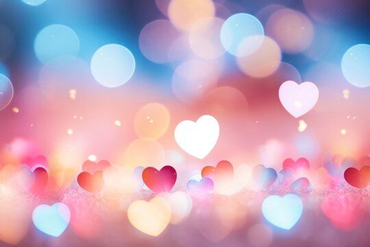 Heart bokeh background backgrounds love illuminated.