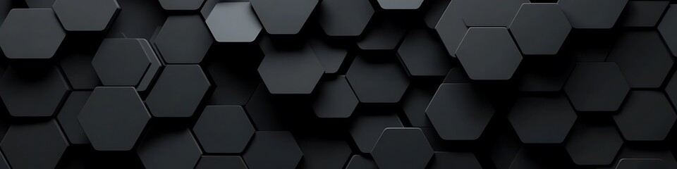 Dark grey hexagonal geometric pattern abstract background texture honeycomb