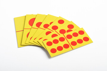 Domino card isolated on white background.