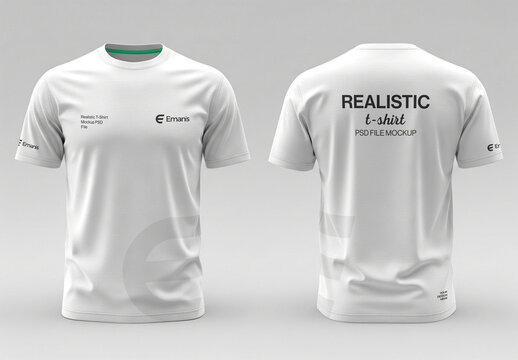 Realistic T-Shirt Mockup Template