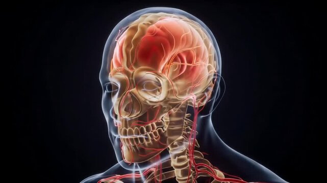 Brain pain and head disease indication visualization