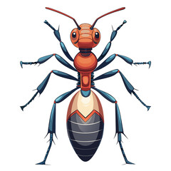 Creative Ant Concept – Multicolored Cartoon Insect with Fantasy Style