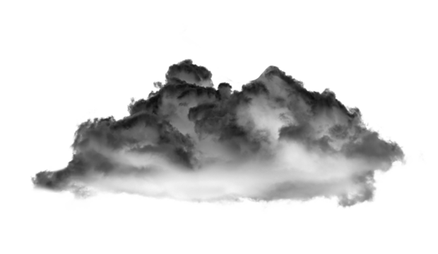 a White clouds on transparent png