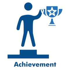 Achievement Icon in Duotone Solid Style. Vector Illustration for success, reward, and accomplishment concept.