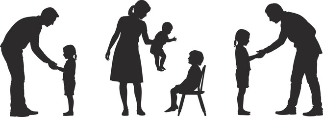 Parenting, family bonding, child development, adult and child interaction, love, care, teaching, nurturing, childhood growth, support, guidance, happiness, trust