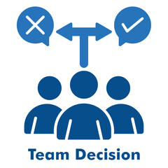 Team Decision Icon in Duotone Solid Style. Vector Illustration for discussion, communication, and teamwork concept.