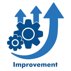 Improvement Icon in Duotone Solid Style. Vector Illustration for efficiency, innovation, and progress concept.