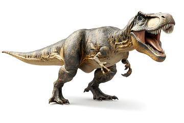 Fototapeta premium Realistic 3D render of fierce Albertosaurus dinosaur in attack pose, prehistoric predator isolated on white background, concept of Jurassic wildlife and evolution21626480 4