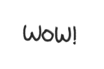 Wow text draw in brush