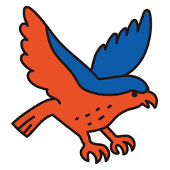 年賀状の鷹のイラスト素材