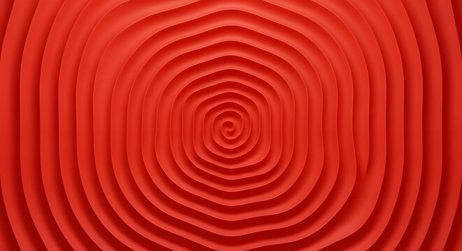 Red abstract background with concentric ripple patterns creating a hypnotic visual effect and dynamic texture. - Powered by Adobe