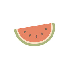 slice of watermelon isolated