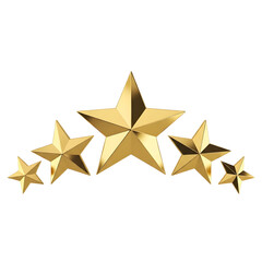 Obraz premium Golden Stars on Black Award, Success Concept