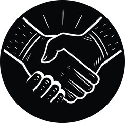 handshake icon vector illustration