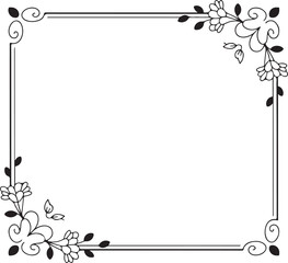Obraz premium Elegant decorative photo frame with classic border design