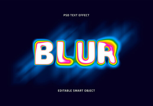 Vibrant Psychedelic Blur Text Effect