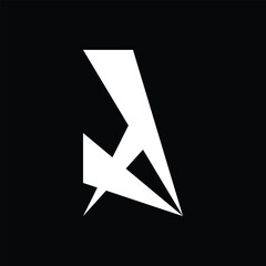 Abstract geometric shape forming dynamic curved cross symbol. Modern minimal vector logo for branding, technology, innovation, or creative identity. EPS 10 editable file