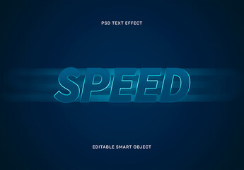 Speed Motion Text Effect PSD Template