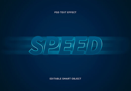 Speed Motion Text Effect PSD Template
