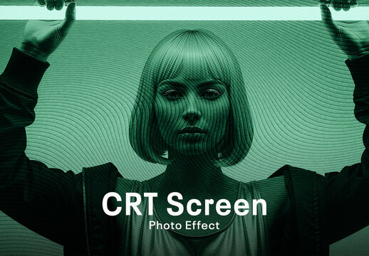 CRT Screen Photo Effect