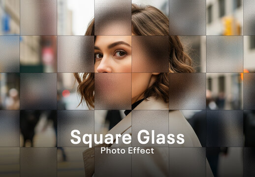 Square Glass Poster Photo Effect