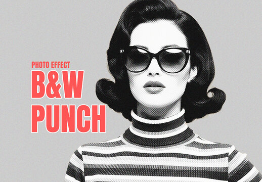 B&W Punch Photo Effect