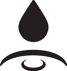 Raindrop bouncing off surface icon representing water resistance, waterproof, and liquid motion.