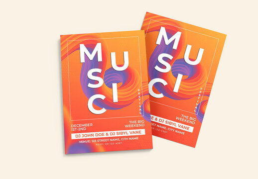 Modern Abstract Music Festival Flyer Template