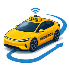 self-driving, autonomous taxi driving business 
