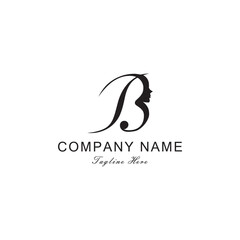 Cosmetic beauty logo with letter B