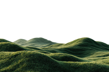 Rolling grassy hills under dark sky