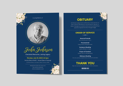 Minimalist Funeral Program Template