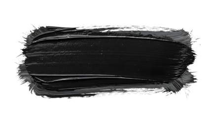 Close-up of a black paint smear on a white background