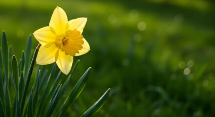 Yellow flower in sunlight