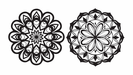 Stunning black floral mandala designs for creative coloring books and elegant tattoo art projects