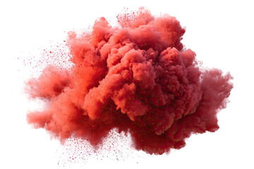 Vivid pink cloud explosion against a solid black background