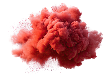 Vivid pink cloud explosion against a solid black background